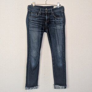 Rag & Bone Dre Relaxed Boyfriend Cut Off Frayed Hem Jean, Yesler Dark